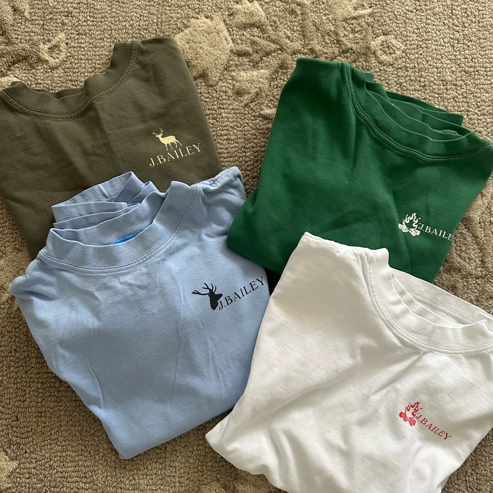 LOT of 4 J. Bailey/ The Bailey Boys long sleeve graphic t-shirts